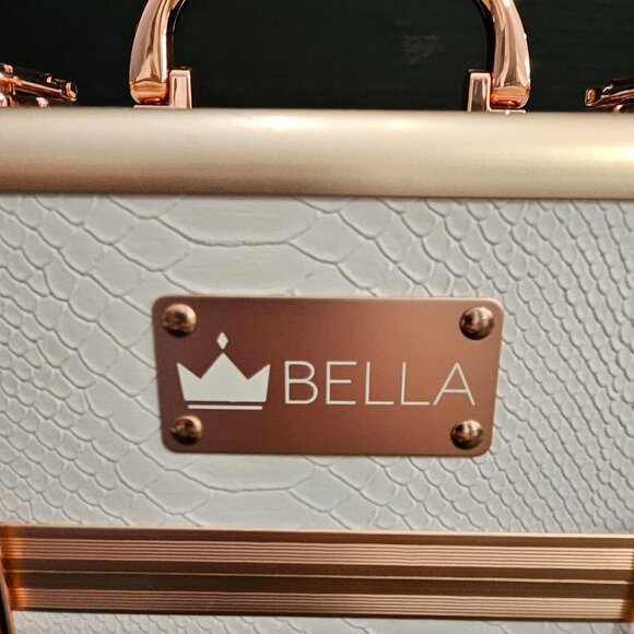 Bella Lash Beauty Box Ivory Rose Gold With Lock And Keys New Condition - Picture 2 of 11